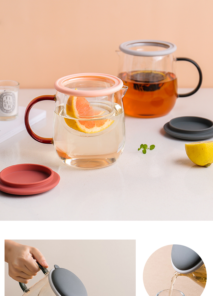 Island house in domestic high temperature resistant glass teapot tea single pot electricity TaoLu boiled flower pot heat - resisting filtering small tea set