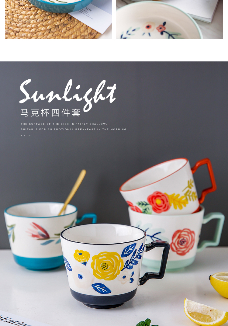 Four seasons in a Japanese ceramics tableware a sichuan people eat breakfast bowl chopsticks single a delicate dishes suit of household