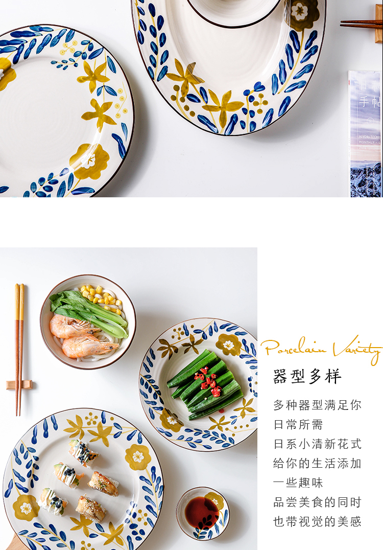 Sichuan in Japanese ceramics tableware home to eat noodles bowl of soup bowl of creative new fish plate western food steak plate