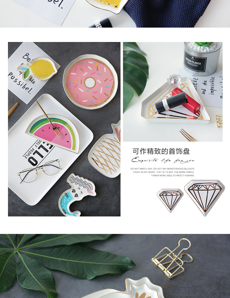 Cartoon ceramic plates of creative move of irregular express baby children 's breakfast of disk all the jewelry jewelry set