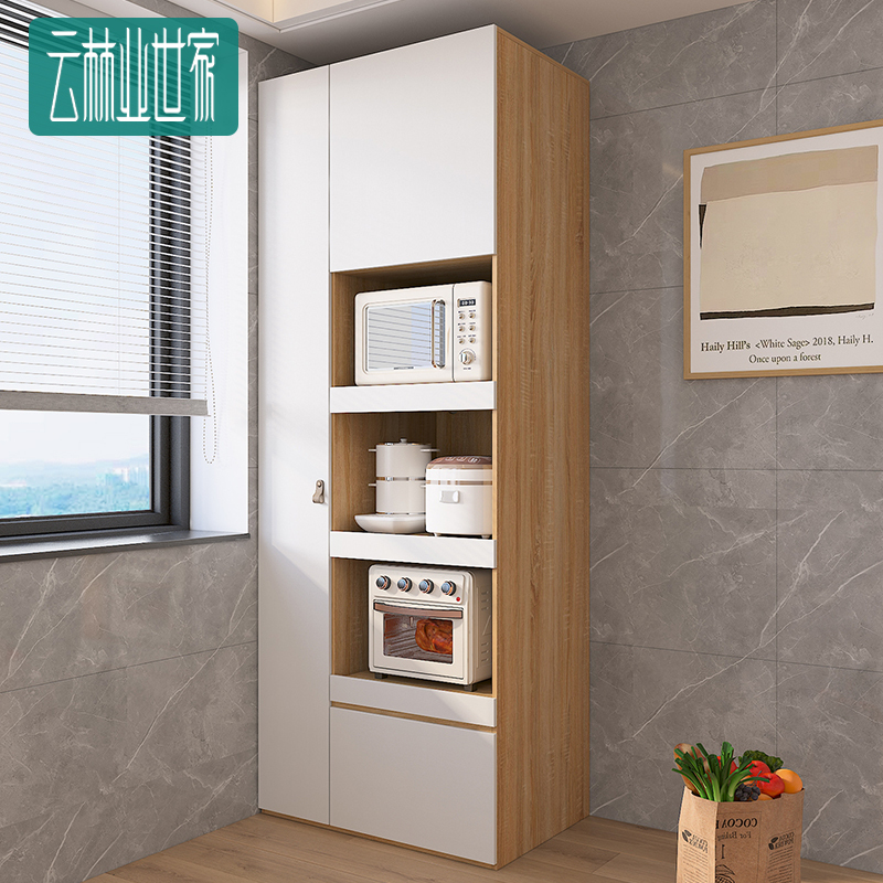 Kitchen Storage Cabinet, Tall Cabinet, Home Dining Sideboard, Wall-Mounted Storage, Narrow Corner Cabinet, Appliance Microwave Storage Cabinet