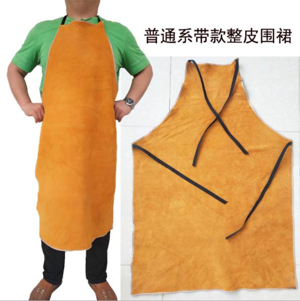Quần yếm hàn da phù hợp với nam chống cháy chống cháy da chống cháy mặc da cách điện thợ hàn bảo hiểm lao động quần áo da tạp dề đồ bảo hộ lao động nam