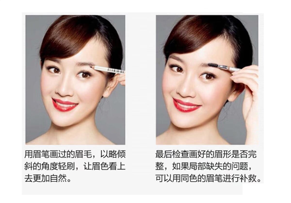 2 mũi Bút lông mày hình lục giác Shiseido không tẩy màu không thấm nước và mồ hôi không nở, người mới bắt đầu dễ dàng tô màu 2 - Bút chì lông mày / Bột / Stick chì kẻ mày lameila