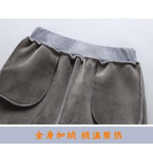 Штаны для мальчиков, утепленные леггинсы, детские повседневные брюки, детский демисезонный пуховик, подходит для подростков