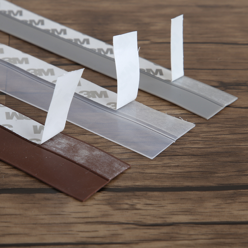 Factory direct sales silicone door and window sealing strip glass door seam windproof and dustproof self-adhesive strip multi-functional door bottom strip
