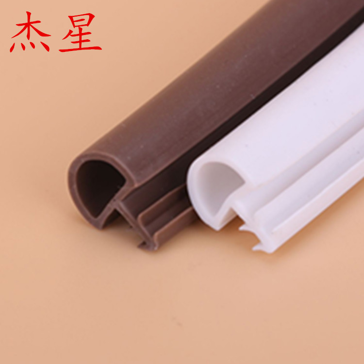 Wooden door sealing strip soundproof chute waterproof dustproof shockproof anti-collision rubber strip card slot type rubber strip leather door seam strip
