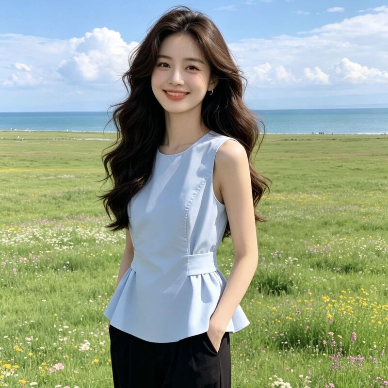 2026 Spring/Summer New Commuting Style Shirt, Intellectual and Elegant, Slimming and Versatile Sleeveless Vest Top for Women 2026 Spring/Summer New Commuting Style Shirt, Intellectual and Elegant, Slimming and Versatile Sleeveless Vest Top for Women