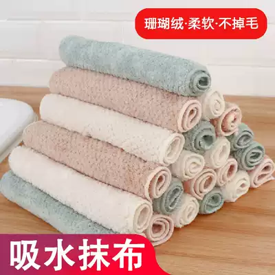 Cloth lint oil absorbent cloth household kitchen wipe the table thickened dish towel ca shou bu clean dining room
