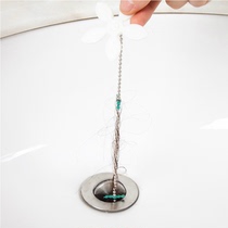 Shake sound the same sink pipe cleaning hook Bathroom toilet floor drain Sewer dredger Hair hook household