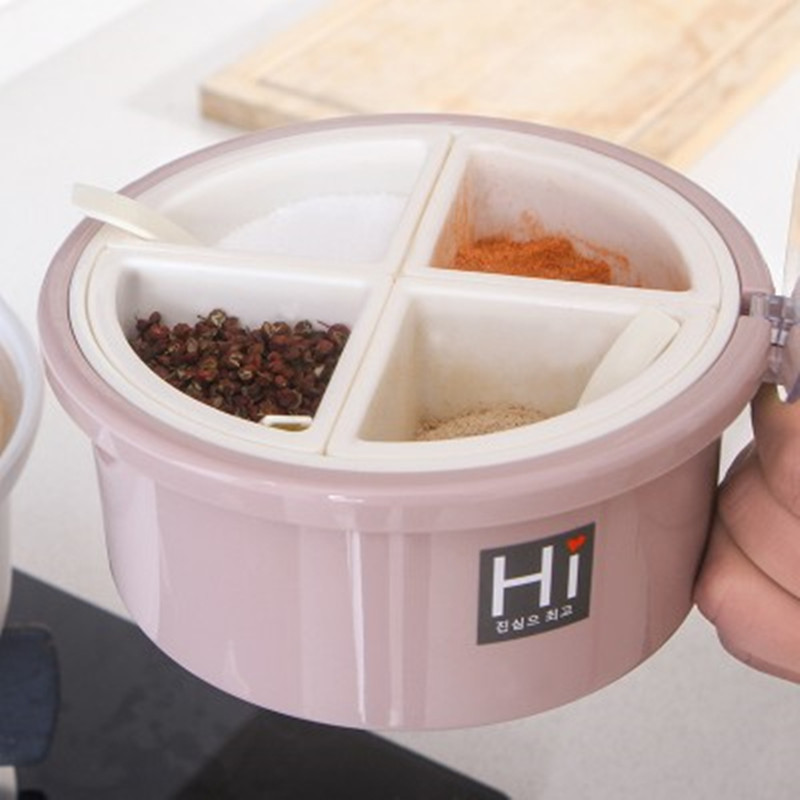 Sauce Box Salt Tank Seasoned Jars Kitchen Supplies MSG Zooge Bottle Containing Box Round Dog Seasoned Bottle