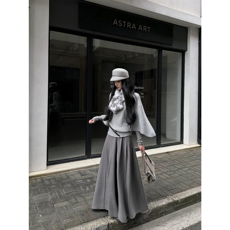 Youwei【Fall Film】Autumn High-Waisted Slimming Casual Pants 2026 New Gray Wide-Leg Pants for Women