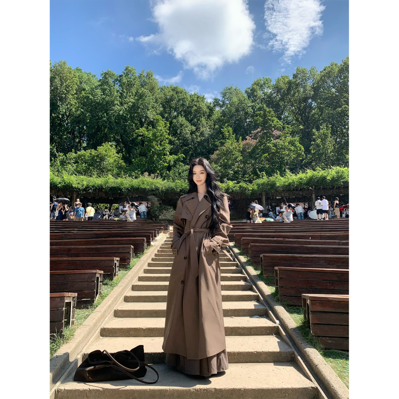 Youwei's Stylish Trench Coat for Women, 2026 New Spring Long Coat for Tall Individuals, Early Spring Outerwear Youwei's Stylish Trench Coat for Women, 2026 New Spring Long Coat for Tall Individuals, Early Spring Outerwear