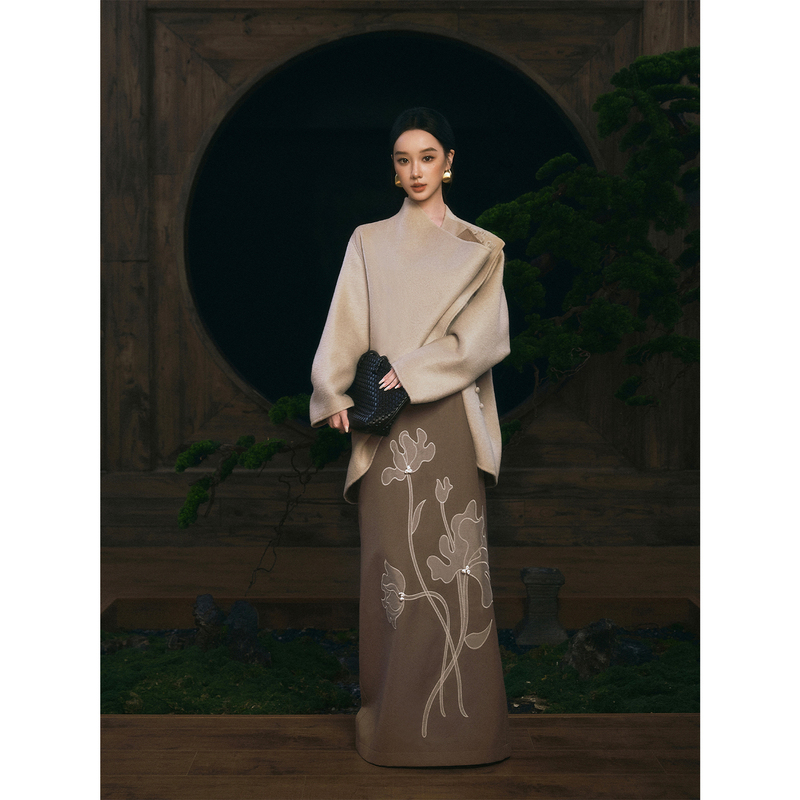 Youwei【A Tea Stove】Double-Sided Woolen Coat and Skirt Set for Women, 2026 New Autumn Collection Youwei【A Tea Stove】Double-Sided Woolen Coat and Skirt Set for Women, 2026 New Autumn Collection