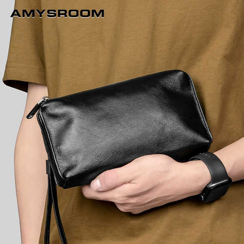 Сумка с петлей на руку, маленькая длинная вместительная и большая маленькая сумка клатч для отдыха, из натуральной кожи, бизнес-версия