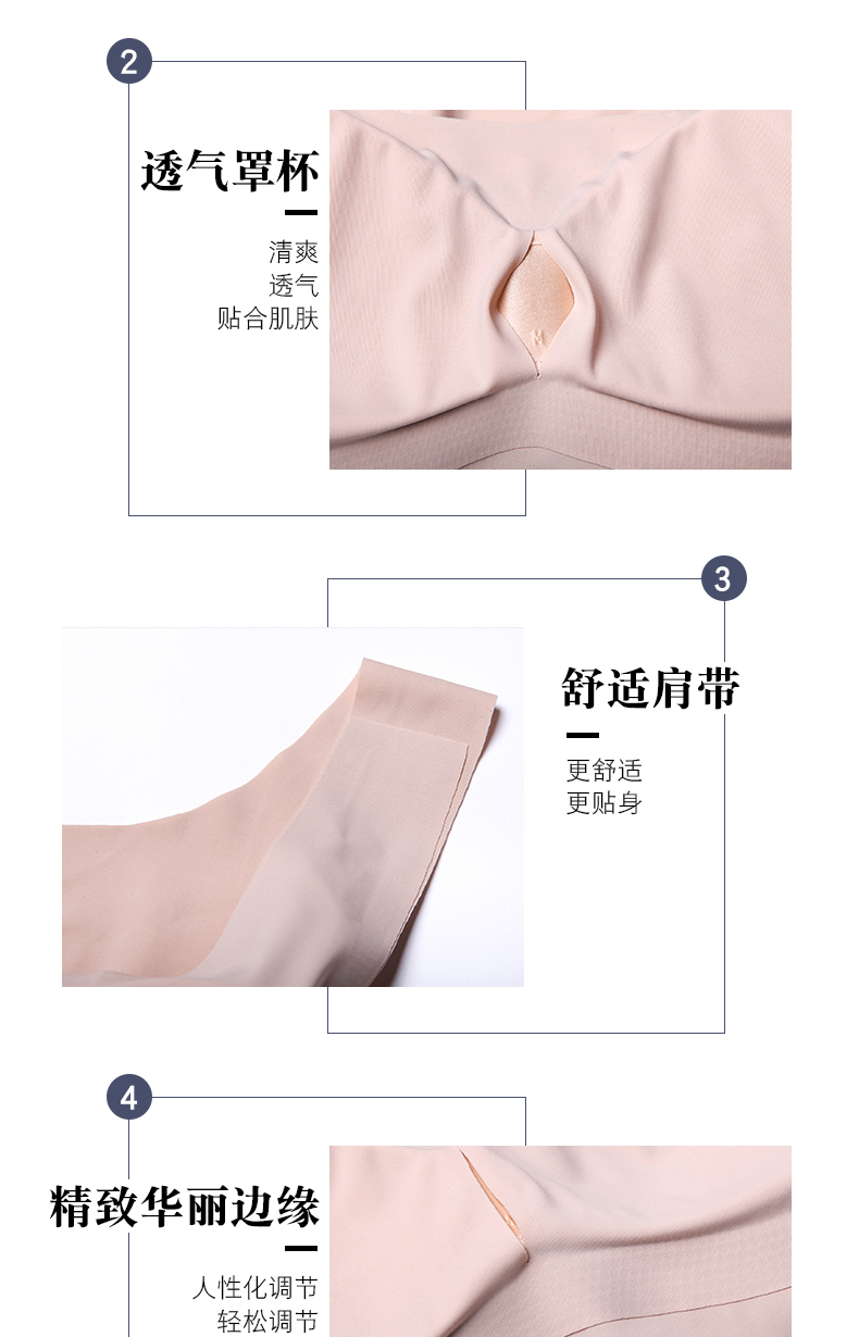 Đồ lót nữ mỏng không có vòng thép thể thao chống sốc chạy tụ tập áo ngực chống võng để nhận sữa mà không có áo ngực áo lót bigsize