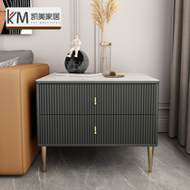 A few corners of the bright rock board a few cabinets a sofa side cabinet an Italian light luxury a simple modern living room a marble