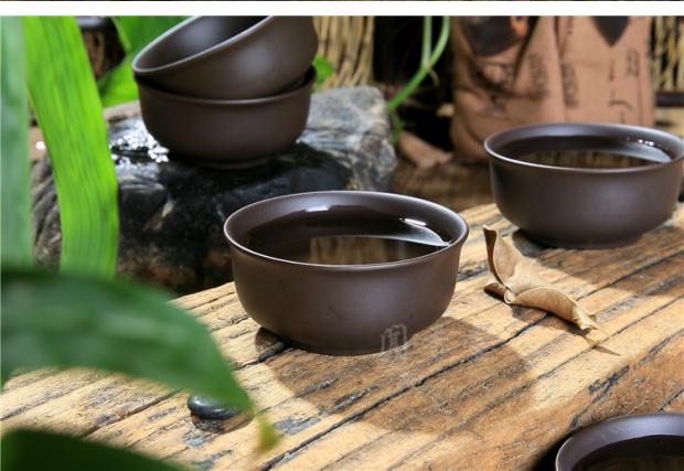 Bộ ấm trà bằng gốm Chén đựng chén lớn Cốc trà Shi Shi 茗 cốc trà cát màu tím tách trà Kung Fu phụ kiện bộ bình hãm trà