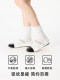 Thin Vertical Striped Light Gray Spring and Autumn Socks for Women, Suitable for Wearing with Small Leather Shoes, Cotton Socks, Slouch Socks, Long Socks, Summer Seamless Mid-Calf Socks