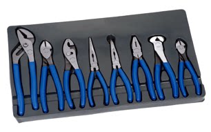American Snap-on Blue-Point 8-piece plastic handle pliers set