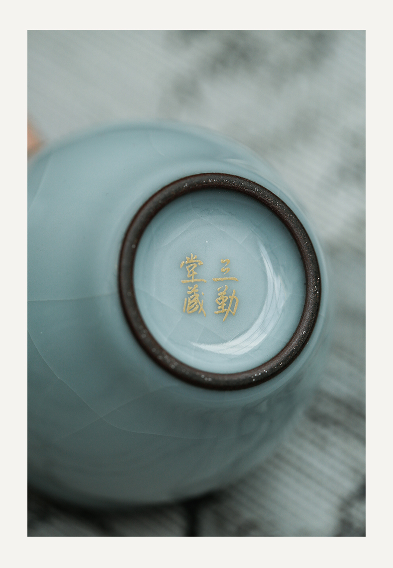 Imperial peace cup bell cup three frequently hall jingdezhen ceramic masters cup sample tea cup tea kungfu tea cup