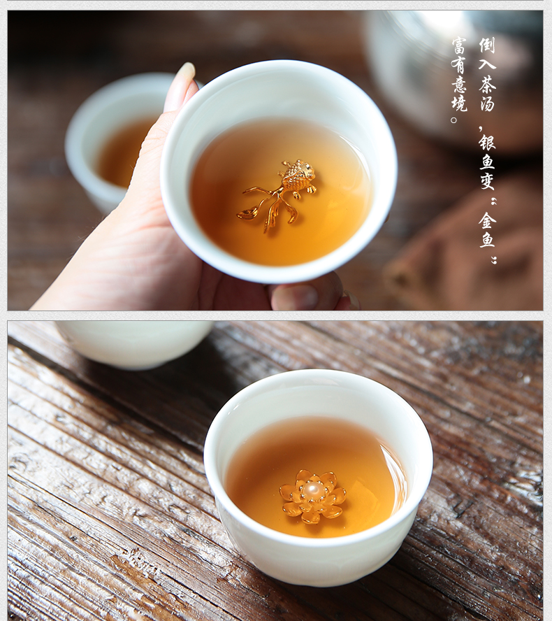 The three frequently kung fu tea sample tea cup tea cups jingdezhen ceramic celadon whitebait, S47004 master CPU