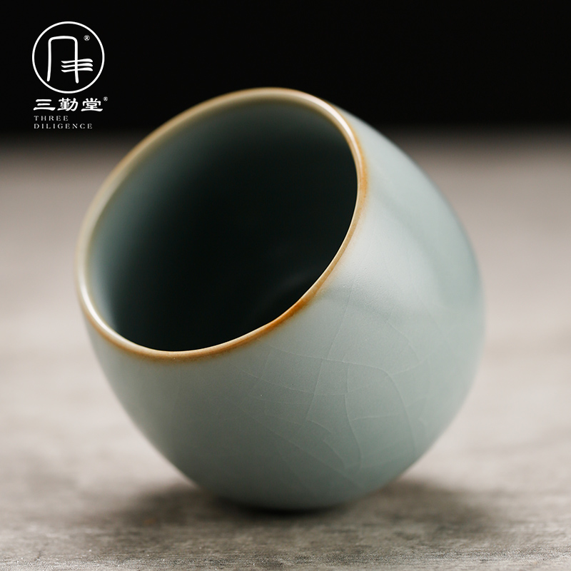 Three frequently hall your up egg cup piece can raise the pu - erh tea cup of red tea master cup jingdezhen tea S44047