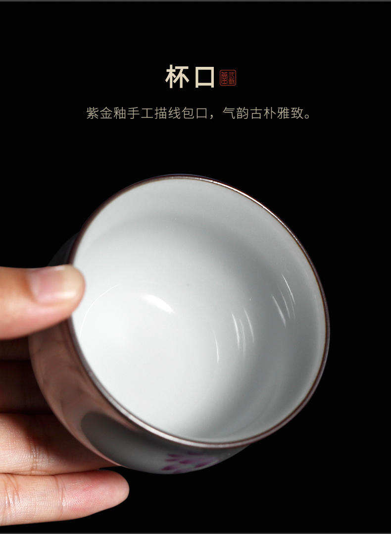 Three frequently hall up kung fu tea cups of jingdezhen ceramic sample tea cup cup S42222 poly real incense hand - made the master list