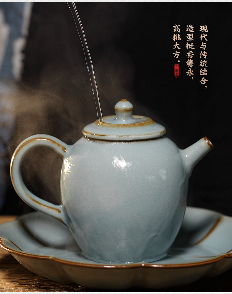 Three frequently hall your up household the teapot tea ware jingdezhen ceramic tea bags are single pot S24011 kung fu tea set manually