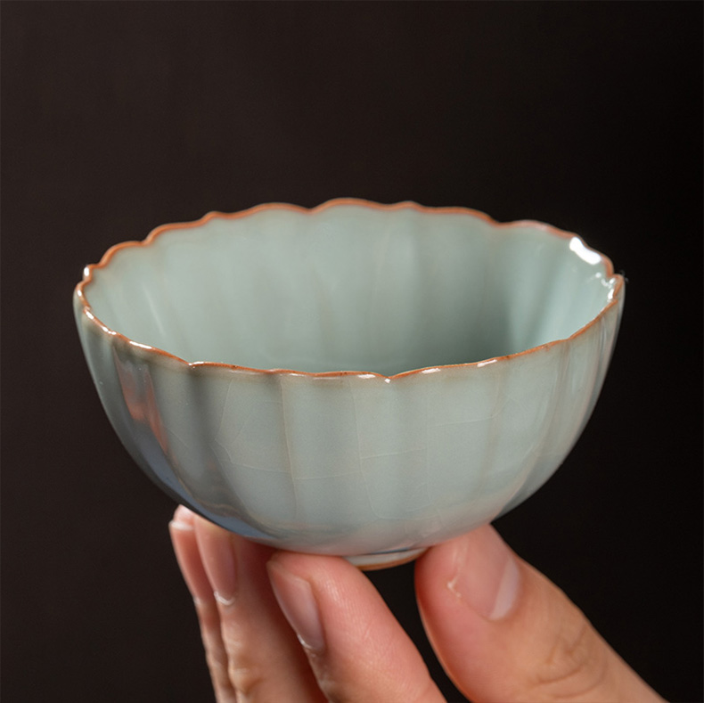 Three frequently hall hand cup pure manual code master cup single tang secret porcelain ceramic tea cup S44104 pu - erh tea cup