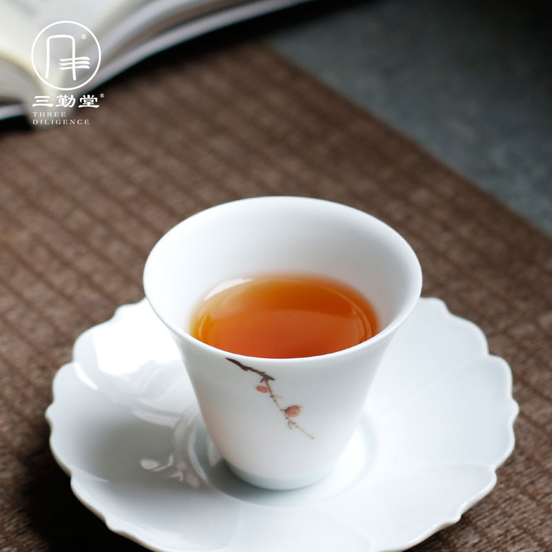 The three regular sample tea cup small ceramic cups changjiang fragrance - smelling cup along The cup masters cup single CPU S42103 exposure