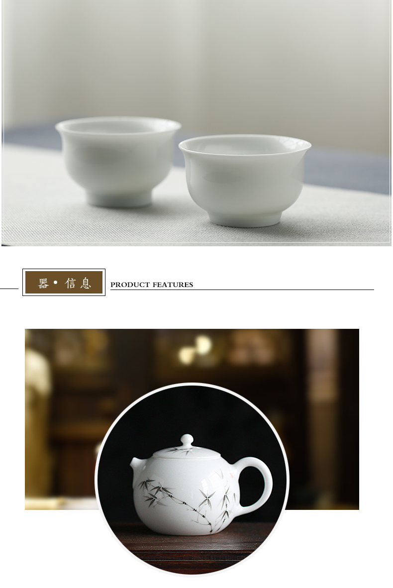 Three frequently tong xi shi filtering pot of flower pot mini office household kung fu tea set S22004 jingdezhen ceramics