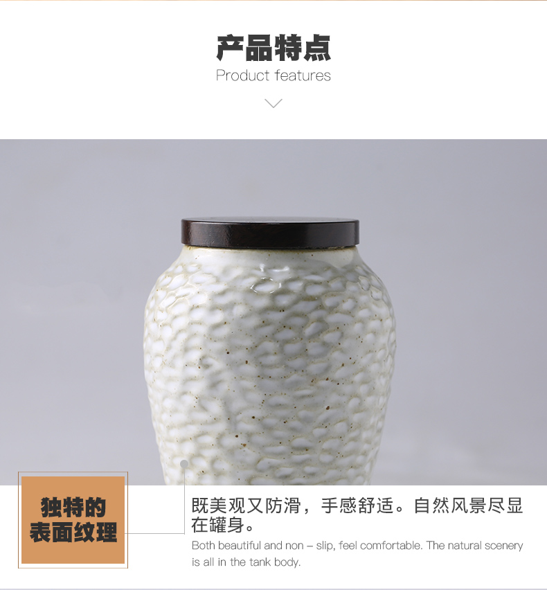 The three regular caddy fixings ceramic seal pot of tea warehouse storage POTS mini small household S51057 receive jar