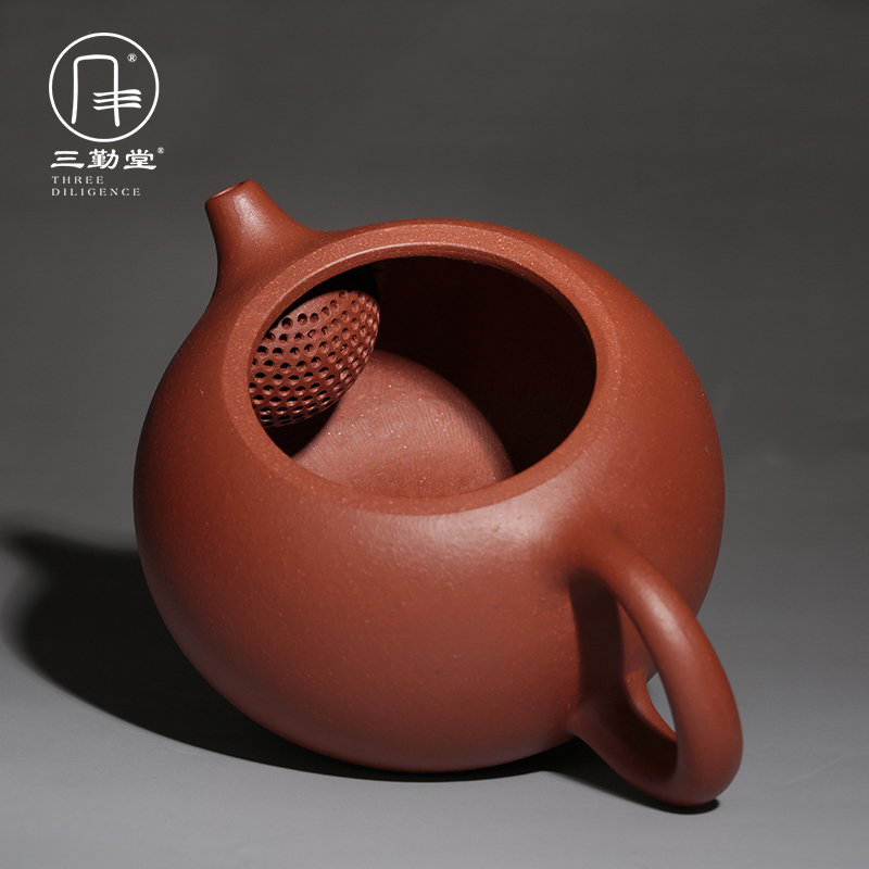 Three frequently hall yixing purple xi shi pot famous checking tea, undressed ore mud dahongpao little teapot S26010 zhu