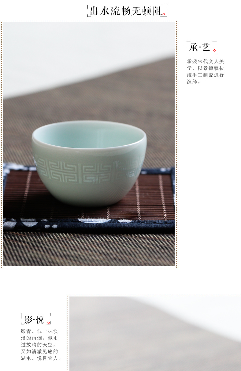 Three frequently hall sample tea cup of jingdezhen ceramic cups kung fu tea masters cup SQT000638 personal single CPU