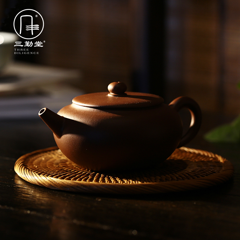 Three frequently hall are it yixing masters all hand kung fu tea kettle S26004 undressed ore SangBian purple clay pot