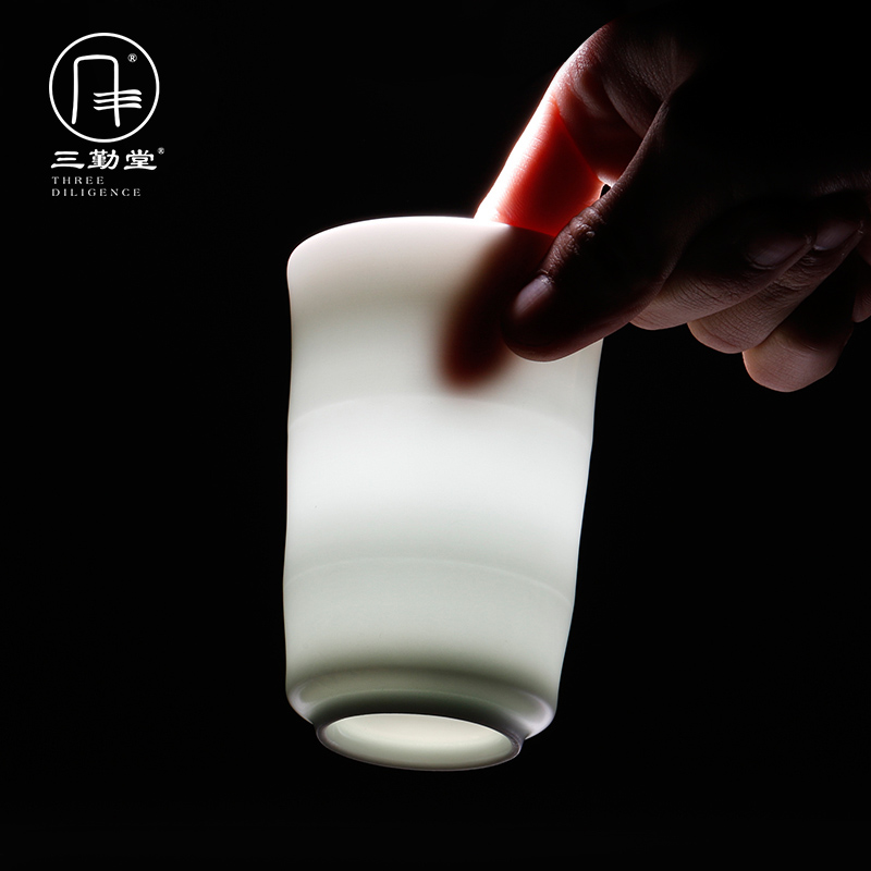 Three frequently hall noggin jingdezhen ceramic masters cup fragrance - smelling cup S63002 household 200 ml water tea cup