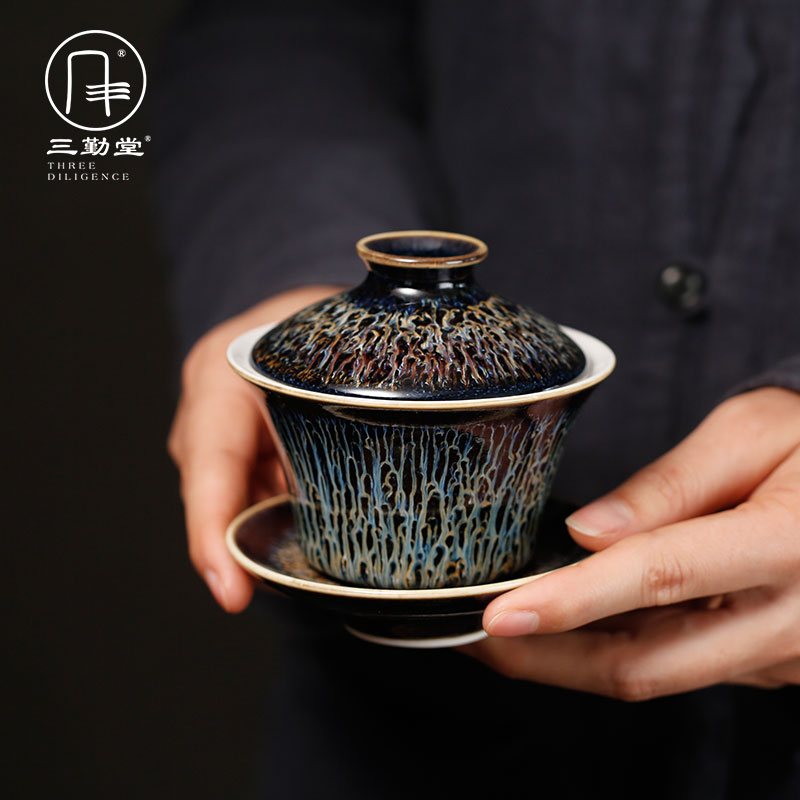 The three frequently tureen kung fu tea tea ware jingdezhen ceramics up three cups to use suit S11036