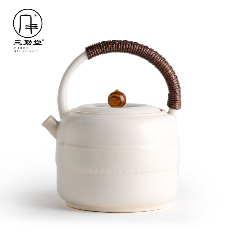 The three regular white clay jug kettle boil tea ware has large earthen POTS S28021 girder pot of kung fu tea pot electricity
