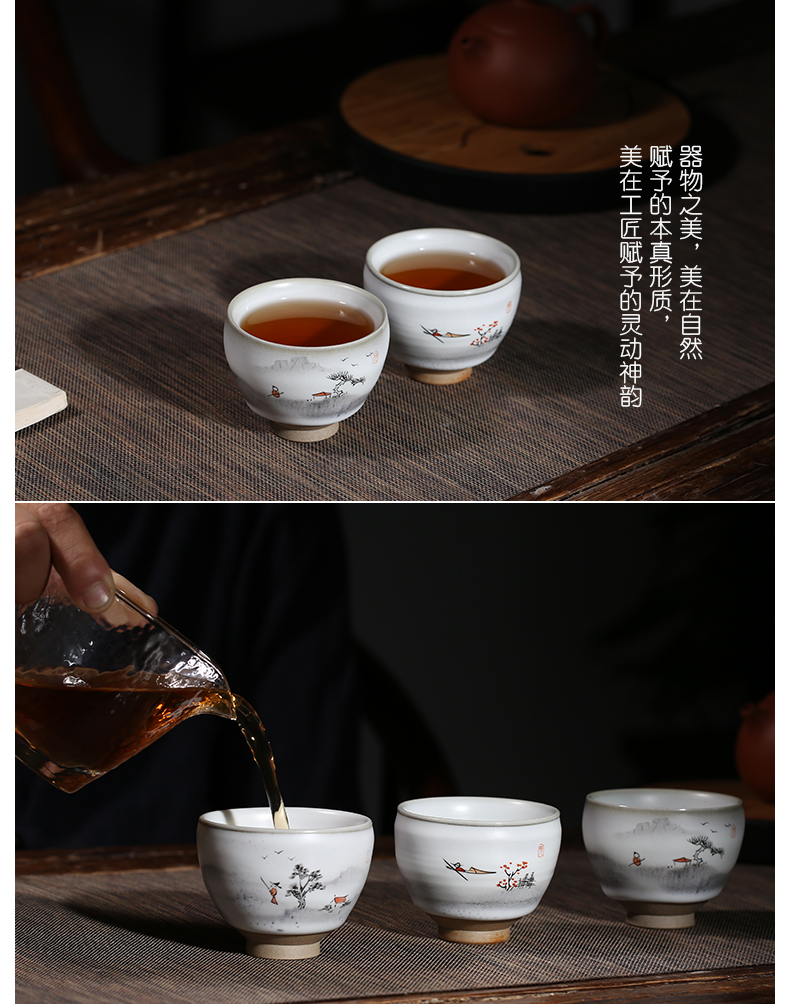 Three frequently hall up kung fu jingdezhen ceramic sample tea cup masters cup tea cups S42157 personal single CPU