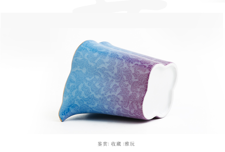 Three frequently hall, pick flowers, jingdezhen ceramic fair keller kung fu tea set points make tea tea is a cup of tea and a cup of sea S32034