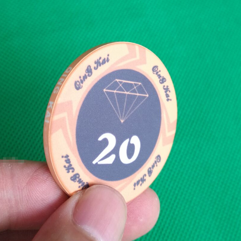 Texas Holdem Chips Kỷ niệm 0366 Chip gốm Baccarat Mahjong 4.3cm 14g Coin Chip tùy chỉnh - Các lớp học Mạt chược / Cờ vua / giáo dục bộ cờ vua