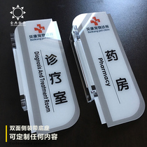 Double-sided side acrylic hospital department clinic brand pet house number Office sign dental replaceable customization