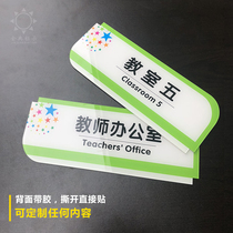 Classroom office plate custom acrylic school cartoon classroom card department training class card school house number