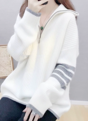 Весенний осенний кардиган, кашемировая куртка с капюшоном с молнией, базовый приятный телу свитер для отдыха, оверсайз