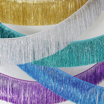 Ins rain silk curtain banner lace tassel birthday decoration