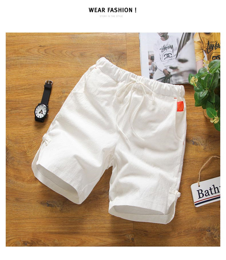 Mùa hè của nam giới Trung Quốc phong cách quần short cotton pajama quần năm quần mùa hè thường kích thước lớn loose home quần bãi biển quần