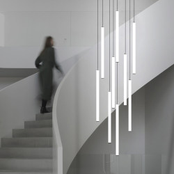 Nordic New Style Villa Spiral Staircase Chandelier Duplex Living Room Simple Long Bar Minimalist Lighting Decoration Dining Room
