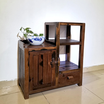 Old Ship Wood Tea Water Cabinet Office Tea Shelf Shelve Shelf Domestic Solid Wood Dining Side Cabinet Living-room Side Several Cabinets Multifunction