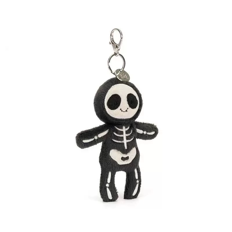 British Jellycat Skeleton Pendant Skeleton Bob Quirky Keychain Doll Backpack Charm Holiday Gift