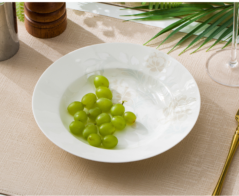 Creative ceramic ipads China plate plate plate beefsteak plate 8 inch 10 inch soup plate deep dish dish dish dish